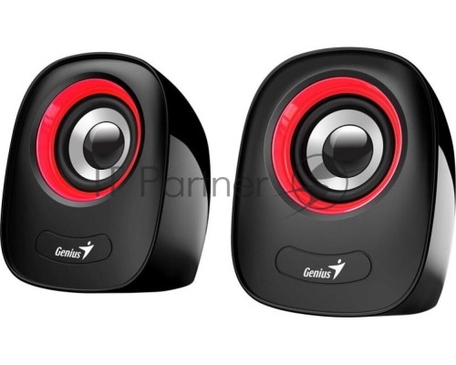 Колонки, PC speakers Genius SP-Q160,RED,USB, 2.0, Power Output 6W, Sensitivity: 80 Db, 3.5 mm jack. , цвет красный