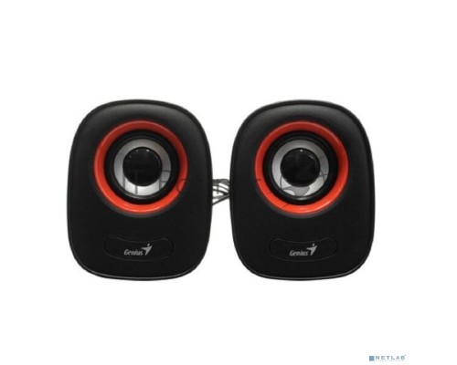 Колонки, PC speakers Genius SP-Q160,RED,USB, 2.0, Power Output 6W, Sensitivity: 80 Db, 3.5 mm jack. , цвет красный