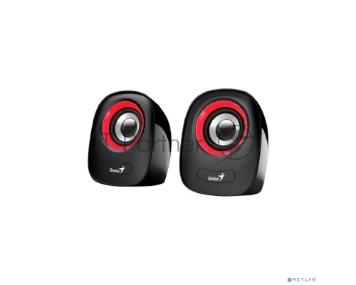 Колонки, PC speakers Genius SP-Q160,RED,USB, 2.0, Power Output 6W, Sensitivity: 80 Db, 3.5 mm jack. , цвет красный