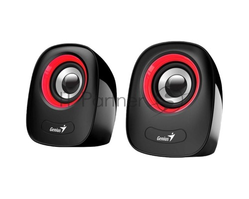 Колонки, PC speakers Genius SP-Q160,RED,USB, 2.0, Power Output 6W, Sensitivity: 80 Db, 3.5 mm jack. , цвет красный