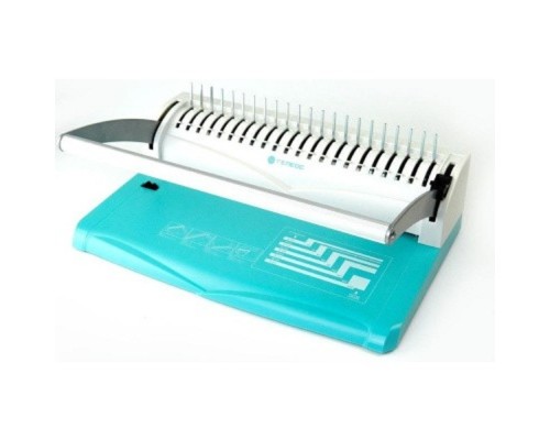 [ГЕЛЕОС ламинаторы/переплетчики] ГЕЛЕОС Переплетчик БП-13+ бирюзово-белый