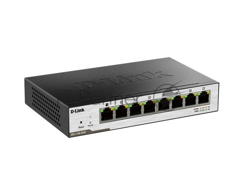 Коммутатор D-Link DGS-1100-08PD/B1B Настраиваемый L2 коммутатор с 8 портами 10/100/1000Base-T и поддержкой питания по PoE