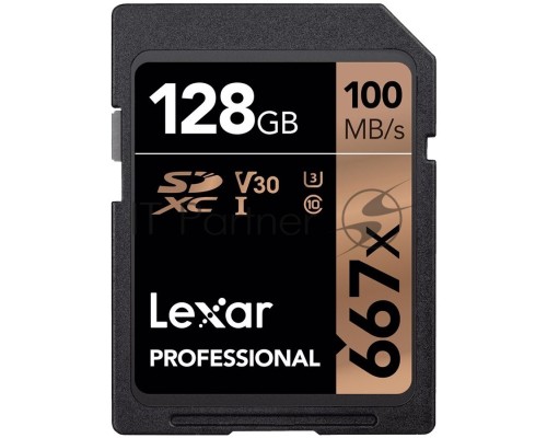 Карта LEXAR 128GB  Professional 667x SDXC UHS-I cards, up to 100MB/s read 90MB/s write C10 V30 U3