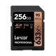 Карта LEXAR 256GB  Professional 633x SDXC UHS-I cards, up to 95MB/s read 45MB/s write C10 V30 U3, Global