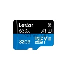 Карта LEXAR 32GB  High-Performance 633x microSDHC UHS-I, up to 100MB/s read 20MB/s write C10 A1 V10 U1, Global