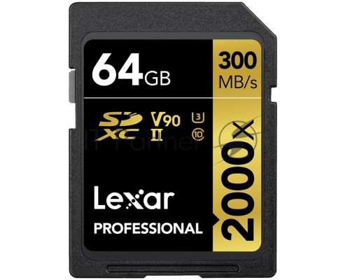 Карта LEXAR Professional 2000x 64GB SDHC/SDXC UHS-II Card