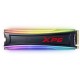 Накопитель M.2 2280 4TB ADATA XPG SPECTRIX S40G RGB Client SSD [AS40G-4TT-C] PCIe Gen3x4 with NVMe, 3500/1900, IOPS 290/240K, MTBF 2M, 3D TLC, 2560TBW, 0.35DWPD, Customizable RGB lighting, Heatsink, RTL