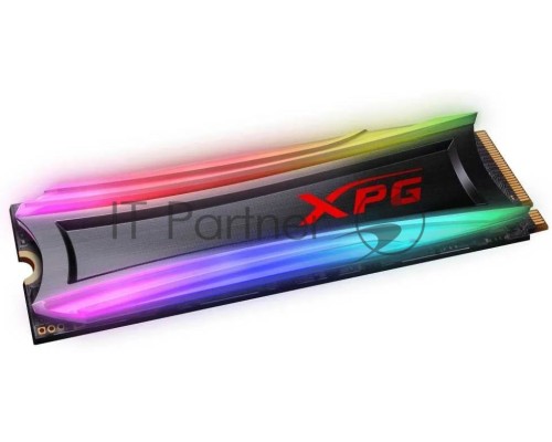 Накопитель M.2 2280 4TB ADATA XPG SPECTRIX S40G RGB Client SSD [AS40G-4TT-C] PCIe Gen3x4 with NVMe, 3500/1900, IOPS 290/240K, MTBF 2M, 3D TLC, 2560TBW, 0.35DWPD, Customizable RGB lighting, Heatsink, RTL