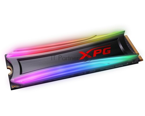 Накопитель M.2 2280 4TB ADATA XPG SPECTRIX S40G RGB Client SSD [AS40G-4TT-C] PCIe Gen3x4 with NVMe, 3500/1900, IOPS 290/240K, MTBF 2M, 3D TLC, 2560TBW, 0.35DWPD, Customizable RGB lighting, Heatsink, RTL