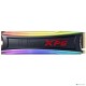 Накопитель M.2 2280 4TB ADATA XPG SPECTRIX S40G RGB Client SSD [AS40G-4TT-C] PCIe Gen3x4 with NVMe, 3500/1900, IOPS 290/240K, MTBF 2M, 3D TLC, 2560TBW, 0.35DWPD, Customizable RGB lighting, Heatsink, RTL