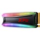 Накопитель M.2 2280 4TB ADATA XPG SPECTRIX S40G RGB Client SSD [AS40G-4TT-C] PCIe Gen3x4 with NVMe, 3500/1900, IOPS 290/240K, MTBF 2M, 3D TLC, 2560TBW, 0.35DWPD, Customizable RGB lighting, Heatsink, RTL