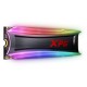 Накопитель M.2 2280 4TB ADATA XPG SPECTRIX S40G RGB Client SSD [AS40G-4TT-C] PCIe Gen3x4 with NVMe, 3500/1900, IOPS 290/240K, MTBF 2M, 3D TLC, 2560TBW, 0.35DWPD, Customizable RGB lighting, Heatsink, RTL