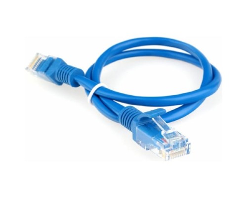 [Коммутационный шнур] Гарнизон PC-UTP-5e-0.5-B кат.5e, Патч-корд UTP  0.5м, литой, многожильный (синий)