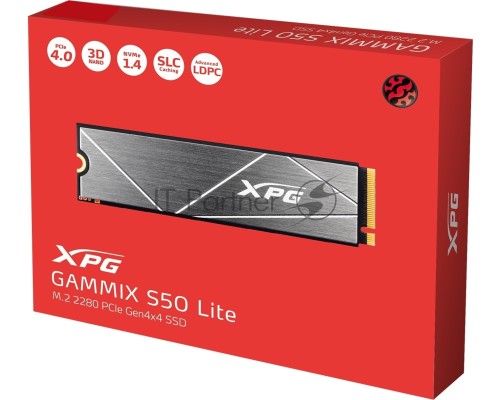 Твердотельный накопитель ADATA XPG GAMMIX S50 Lite SSD 2TB, 3D TLC, M.2 (2280), PCIe Gen 4.0 x4, NVMe, R3800/W3200, TBW 1480