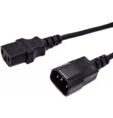 Filum Кабель питания FL-PC16-C13-C14-0.6M С13- C14, 3х1 мм?, 220В, 10A, чёрный, 0.6 м.[FL-PC16-C13-C14-0.6M]