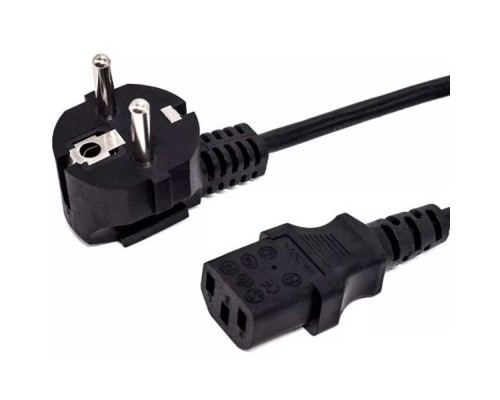 [кабель] Кабель питания Filum FL-PC6-EU-C13-1M CEE 7/7- С13, 3х0.5мм?, 220В, 6A, чёрный, 1 м.[FL-PC6-EU-C13-1M]