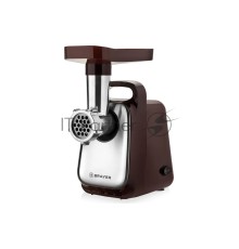 Мясорубка BRAYER 1601BK, 1300 Вт,реверс, насадки кеббе, колбасы, 2 диска, отсек для хранения, толкат