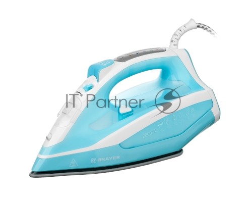 Паровой утюг 4000BR BRAYER 2600 Вт,  керамич. автооткл.,Пар 140 г/м LED, и, антикапля, cпрей.