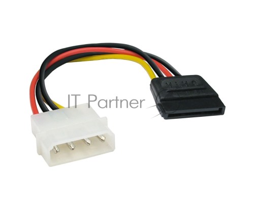 Кабель питания EX138936RUS SATA ExeGate EX-CC-SATA-PS (Molex 4pin/SATA15pin, 0,15м)