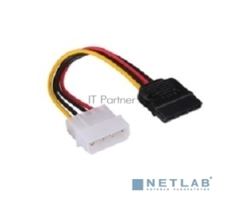Кабель питания EX138936RUS SATA ExeGate EX-CC-SATA-PS (Molex 4pin/SATA15pin, 0,15м)