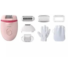 Эпилятор Philips BRE285/00 скор.:2 насад.:5 от электр.сети розовый/розовый