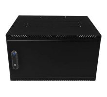 ЦМО Шкаф телекоммуникационный настенный 6U (600 x 650) дверь металл, цвет черный (ШРН-6.650.1-9005)