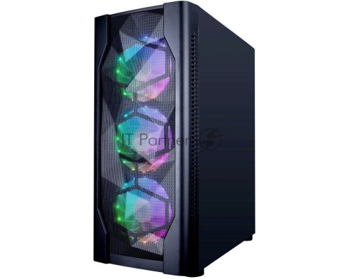 Компьютерный корпус 1STPLAYER D4-BK-4G6 DK D4 BLACK / ATX, tempered glass, metal mesh / 4x 120mm LED fans inc. / D4-BK-4G6