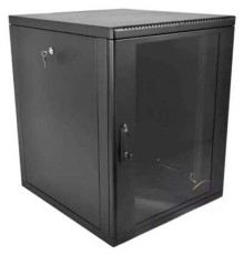ЦМО Шкаф телекоммуникационный настенный 15U (600 x 650) дверь стекло, цвет черный (ШРН-15.650-9005)