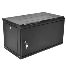 ЦМО Шкаф телекоммуникационный настенный разборный ЭКОНОМ 6U (600 x 520) дверь металл, цвет черный (ШРН-Э-6.500.1-9005)