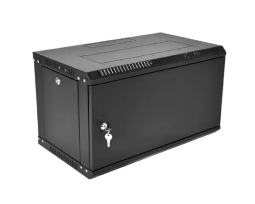 [Монтажное оборудование] ЦМО Шкаф телекоммуникационный настенный разборный ЭКОНОМ 6U (600 x 520) дверь металл, цвет черный (ШРН-Э-6.500.1-9005)