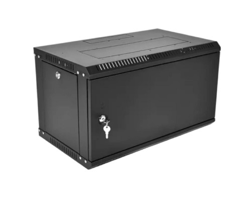 [Монтажное оборудование] ЦМО Шкаф телекоммуникационный настенный разборный ЭКОНОМ 9U (600 x 350) дверь металл, цвет черный (ШРН-Э-9.350.1-9005)