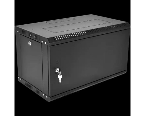 [Монтажное оборудование] ЦМО Шкаф телекоммуникационный настенный разборный ЭКОНОМ 9U (600 x 520) дверь металл, цвет черный (ШРН-Э-9.500.1-9005)