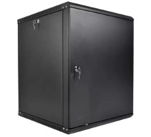 ЦМО Шкаф телекоммуникационный настенный разборный ЭКОНОМ 12U (600 x 350) дверь металл, цвет черный (ШРН-Э-12.350.1-9005)