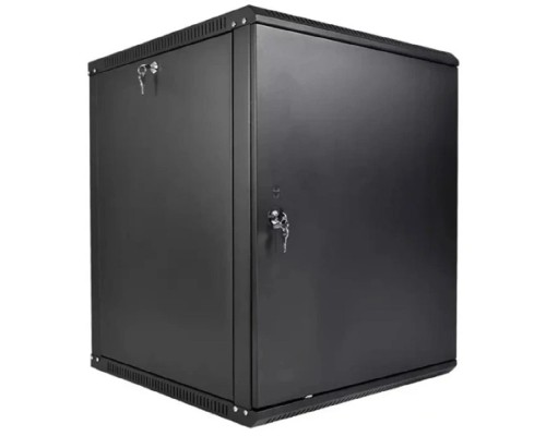 [Монтажное оборудование] ЦМО Шкаф телекоммуникационный настенный разборный ЭКОНОМ 12U (600 x 350) дверь металл, цвет черный (ШРН-Э-12.350.1-9005)