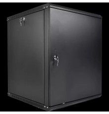 ЦМО Шкаф телекоммуникационный настенный разборный ЭКОНОМ 12U (600 x 520) дверь металл, цвет черный (ШРН-Э-12.500.1-9005)
