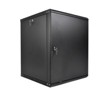 ЦМО Шкаф телекоммуникационный настенный разборный ЭКОНОМ 15U (600 x 350) дверь металл, цвет черный (ШРН-Э-15.350.1-9005)