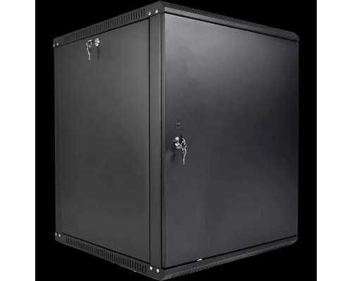 [Монтажное оборудование] ЦМО Шкаф телекоммуникационный настенный разборный ЭКОНОМ 15U (600 x 520) дверь металл, цвет черный (ШРН-Э-15.500.1-9005)