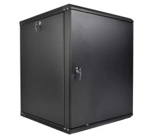ЦМО Шкаф телекоммуникационный настенный разборный ЭКОНОМ 18U (600 x 350) дверь металл, цвет черный (ШРН-Э-18.350.1-9005)