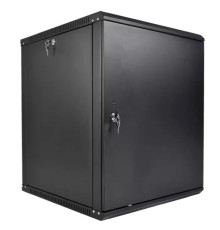 ЦМО Шкаф телекоммуникационный настенный разборный ЭКОНОМ 18U (600 x 350) дверь металл, цвет черный (ШРН-Э-18.350.1-9005)