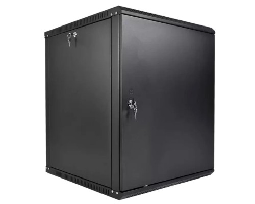 [Монтажное оборудование] ЦМО Шкаф телекоммуникационный настенный разборный ЭКОНОМ 18U (600 x 350) дверь металл, цвет черный (ШРН-Э-18.350.1-9005)