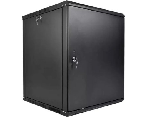 [Монтажное оборудование] ЦМО Шкаф телекоммуникационный настенный разборный ЭКОНОМ 18U (600 x 650) дверь металл, цвет черный (ШРН-Э-18.650.1-9005)