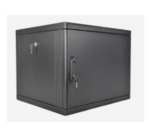 ЦМО Шкаф телекоммуникационный настенный разборный 9U (600 x 520) съемные стенки, дверь металл, цвет черный (ШРН-М-9.500.1-9005)