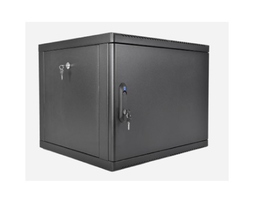 [Монтажное оборудование] ЦМО Шкаф телекоммуникационный настенный разборный 9U (600 x 520) съемные стенки, дверь металл, цвет черный (ШРН-М-9.500.1-9005)