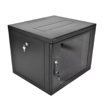 ЦМО Шкаф телекоммуникационный настенный разборный 9U (600 x 650) съемные стенки, дверь стекло, цвет черный (ШРН-М-9.650-9005)