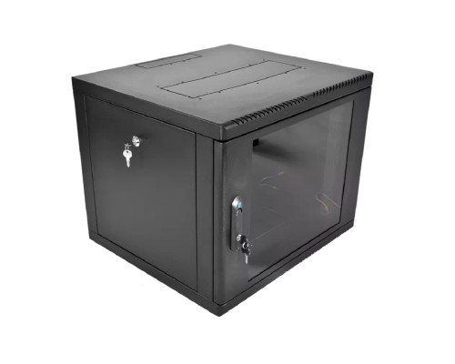 [Монтажное оборудование] ЦМО Шкаф телекоммуникационный настенный разборный 9U (600 x 650) съемные стенки, дверь стекло, цвет черный (ШРН-М-9.650-9005)