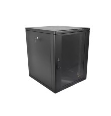 ЦМО Шкаф телекоммуникационный настенный разборный 12U (600 x 520) съемные стенки, дверь стекло, цвет черный (ШРН-М-12.500-9005)