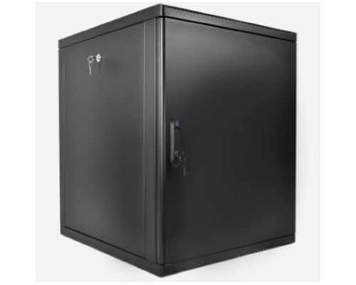 [Монтажное оборудование] ЦМО Шкаф телекоммуникационный настенный разборный 12U (600 x 650) съемные стенки, дверь металл, цвет черный (ШРН-М-12.650.1-9005)