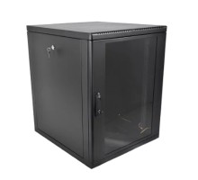 ЦМО Шкаф телекоммуникационный настенный разборный 15U (600 x 520) съемные стенки, дверь стекло, цвет черный (ШРН-М-15.500-9005)