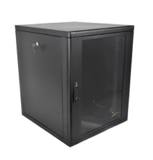 ЦМО Шкаф телекоммуникационный настенный разборный 15U (600 x 520) съемные стенки, дверь стекло, цвет черный (ШРН-М-15.500-9005)