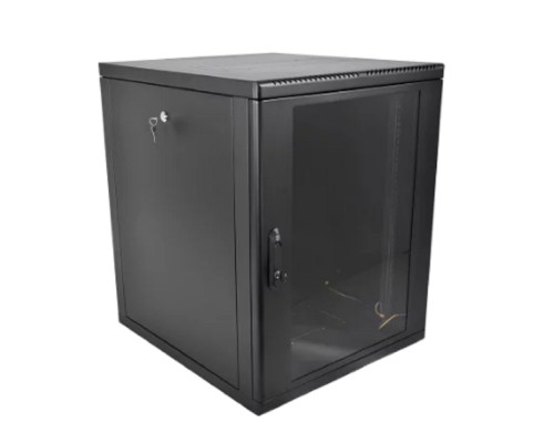 [Монтажное оборудование] ЦМО Шкаф телекоммуникационный настенный разборный 15U (600 x 520) съемные стенки, дверь стекло, цвет черный (ШРН-М-15.500-9005)